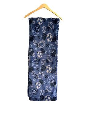 MULTI SPORTS BLUE SOFT WARM THROW BLANKET
